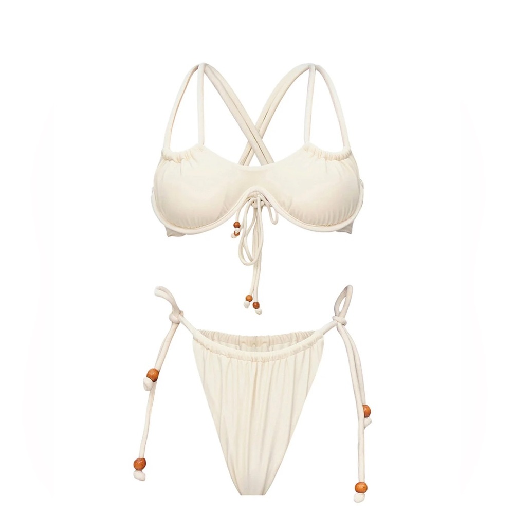NWT Andrea Iyamah Lani Bikini - XL - Cream